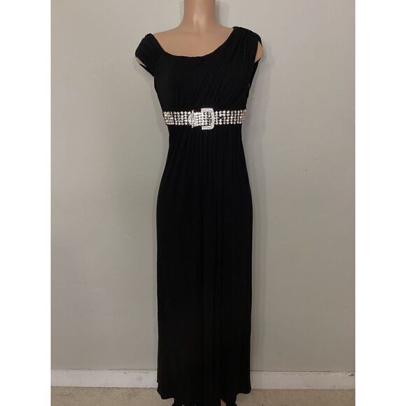 New. SKY black maxi dress with diamond belt. Small. Normally $298 - Picture 2 of 8